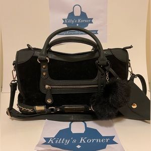 Marc of New York Black Velvet Bag